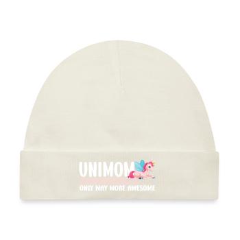 Mutter Einhorn Einhorn Mutter Oma Geschenk - Baby Premium Organic Mütze - Naturweiß - Vorne