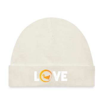 Sporty Hobby Leidenschaft Bodyboard - Baby Premium Organic Mütze - Naturweiß - Vorne