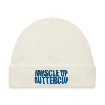 Muscle Up Buttercup - Baby Premium Organic Mütze - Naturweiß - Vorne