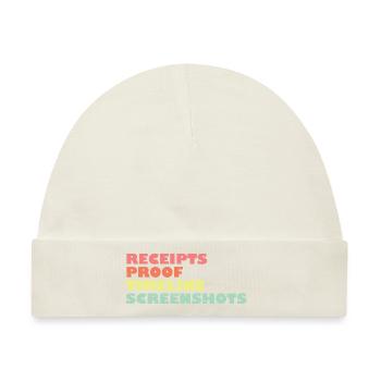 Receipts Timeline Screenshot Witty Retorts Snappy - Baby Premium Organic Mütze - Naturweiß - Vorne