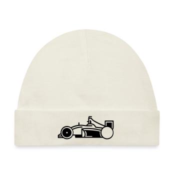 F1-Rennwagen - Baby Premium Organic Mütze - Naturweiß - Vorne