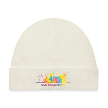 San Franciscans Skyline San Francisco - Baby Premium Organic Mütze - Naturweiß - Vorne
