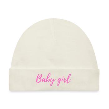 Antisocial Solitary Baby Girl Aesthetic - Baby Premium Organic Mütze - Naturweiß - Vorne