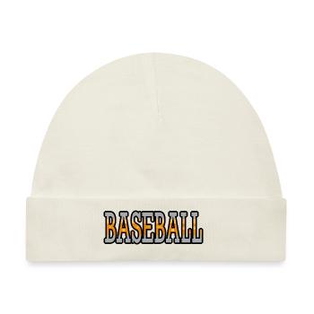 Baseball Baseball-Spieler - Baby Premium Organic Mütze - Naturweiß - Vorne