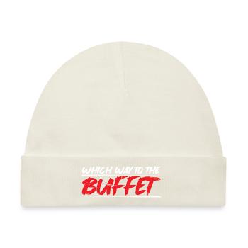 Which Way To The Buffet 14 - Baby Premium Organic Mütze - Naturweiß - Vorne