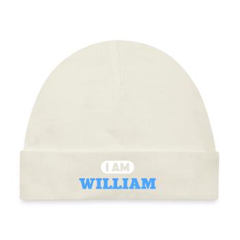 William Namenszusatz für stolze Williams - Baby Premium Organic Mütze - Naturweiß - Vorne