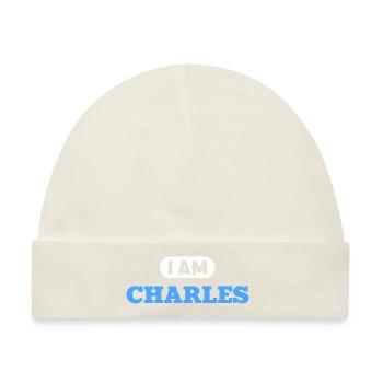 Charles Name Spruch für stolzen Charles - Baby Premium Organic Mütze - Naturweiß - Vorne