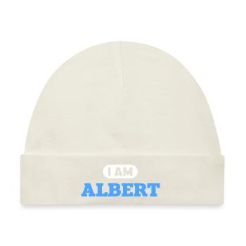 Albert Name Spruch für stolze Alberts - Baby Premium Organic Mütze - Naturweiß - Vorne
