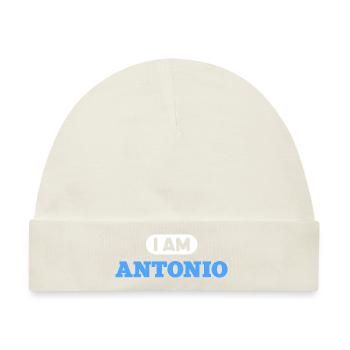 Antonio Name Spruch für stolze Antonios - Baby Premium Organic Mütze - Naturweiß - Vorne