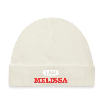 Melissa Name Saying für stolze Melissas - Baby Premium Organic Mütze - Naturweiß - Vorne
