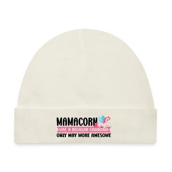 Oma Einhorn Einhorn Mama Oma Geschenk - Baby Premium Organic Mütze - Naturweiß - Vorne