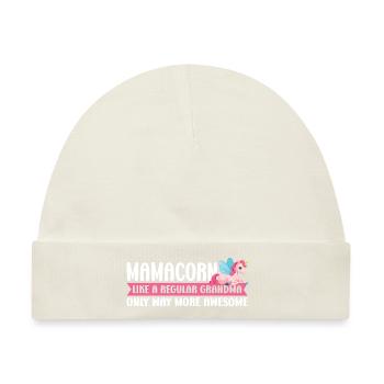 Oma Einhorn Einhorn Mama Oma Geschenk - Baby Premium Organic Mütze - Naturweiß - Vorne
