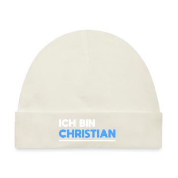 Christian Name Spruch für stolze Christians - Baby Premium Organic Mütze - Naturweiß - Vorne