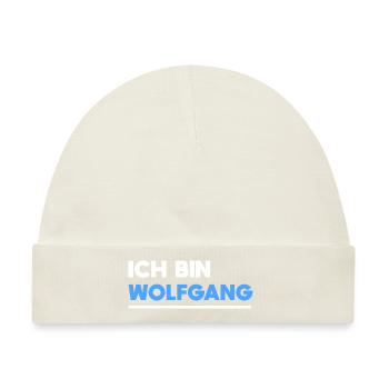 Wolfgang Name Spruch für stolze Wolfgangs - Baby Premium Organic Mütze - Naturweiß - Vorne