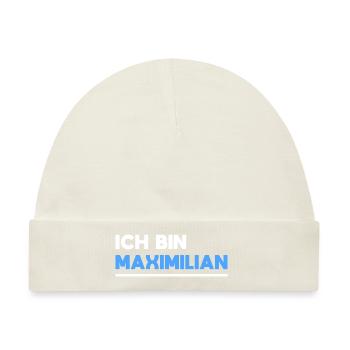 Maximilian Name Spruch für stolze Maximilians - Baby Premium Organic Mütze - Naturweiß - Vorne