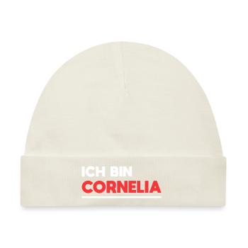 Cornelia Name Spruch für stolze Cornelias - Baby Premium Organic Mütze - Naturweiß - Vorne