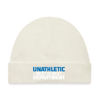 Unathletic Rest Is Best Department 2 - Baby Premium Organic Mütze - Naturweiß - Vorne