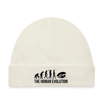 Evolution Graphic Climbing Climber Bouldering Boul - Baby Premium Organic Mütze - Naturweiß - Vorne