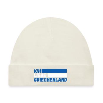 Griechen Grieche Griechenland - Baby Premium Organic Mütze - Naturweiß - Vorne