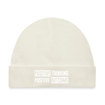 Positive Thinking Positive Outcome - Baby Premium Organic Mütze - Naturweiß - Vorne