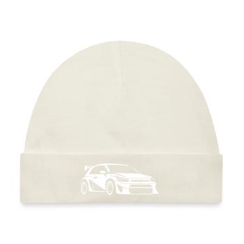 Rallye-Fahrzeug - Baby Premium Organic Mütze - Naturweiß - Vorne
