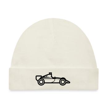 F1-Rennwagen - Baby Premium Organic Mütze - Naturweiß - Vorne