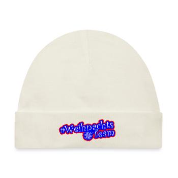 Weihnachts Team Weihnachtsfeier - Baby Premium Organic Mütze - Naturweiß - Vorne