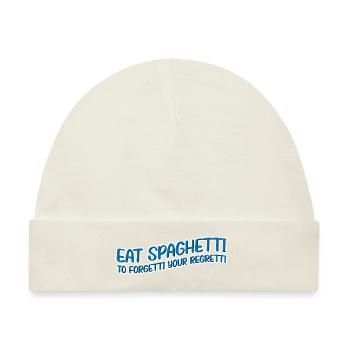 Eat Spaghetti To Forgetti Your Regretti 11 - Baby Premium Organic Mütze - Naturweiß - Vorne