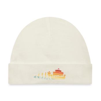 Evolution Design Affe Barbar Geschenk für Vikinger - Baby Premium Organic Mütze - Naturweiß - Vorne