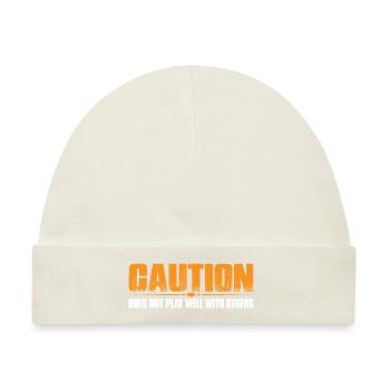 Caution Does Not Play Well With Others 53 - Baby Premium Organic Mütze - Naturweiß - Vorne