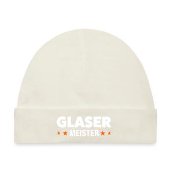 Glaser Meister Glaser Meister Geschenk - Baby Premium Organic Mütze - Naturweiß - Vorne