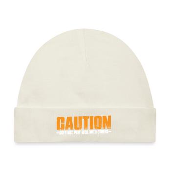 Caution Does Not Play Well With Others 65 - Baby Premium Organic Mütze - Naturweiß - Vorne