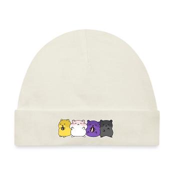 Nichtbinäres Flaggen-Hamster-Design für Enbys - Baby Premium Organic Mütze - Naturweiß - Vorne