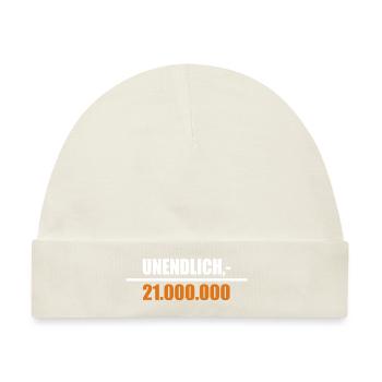 Unendlich geteilt durch 21 Millionen - Baby Premium Organic Mütze - Naturweiß - Vorne