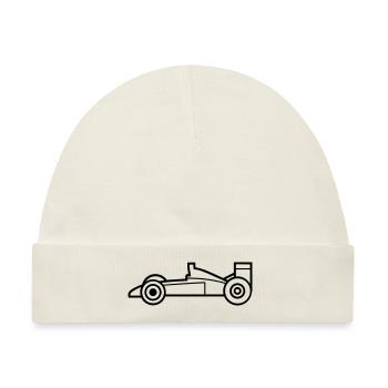 F1-Rennwagen - Baby Premium Organic Mütze - Naturweiß - Vorne