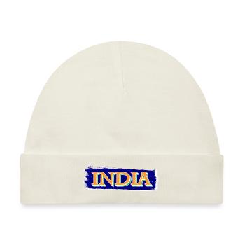 Indien Inder Hindu Stolz Flagge Land I Geschenk - Baby Premium Organic Mütze - Naturweiß - Vorne