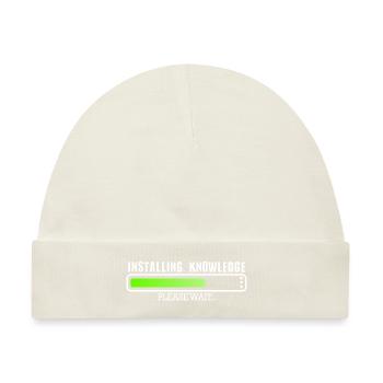 Installing Knowledge please wait - Baby Premium Organic Mütze - Naturweiß - Vorne