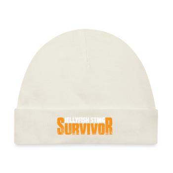 Jellyfish Sting Survivor 7 - Baby Premium Organic Mütze - Naturweiß - Vorne