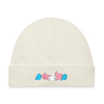 Trans Flagge Vogel Design für Trans Menschen - Baby Premium Organic Mütze - Naturweiß - Vorne