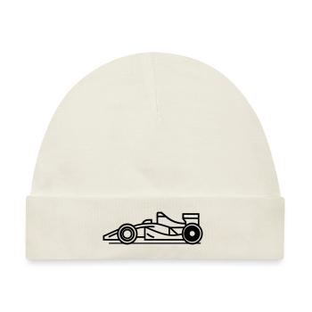 F1-Rennwagen - Baby Premium Organic Mütze - Naturweiß - Vorne