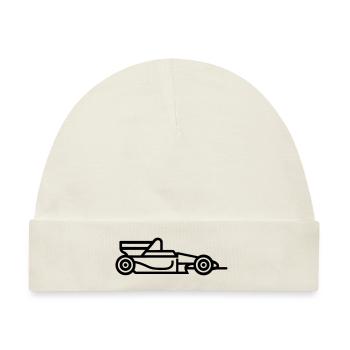 F1-Rennwagen - Baby Premium Organic Mütze - Naturweiß - Vorne
