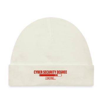 Cyber Security Degree Loading 3 - Baby Premium Organic Mütze - Naturweiß - Vorne