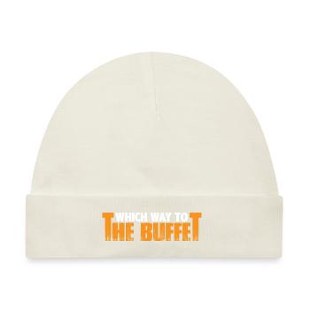 Which Way To The Buffet 26 - Baby Premium Organic Mütze - Naturweiß - Vorne