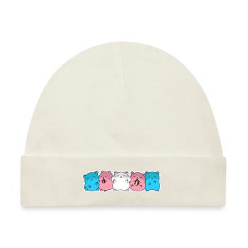 Trans Flagge Hamster Design für Trans Menschen - Baby Premium Organic Mütze - Naturweiß - Vorne