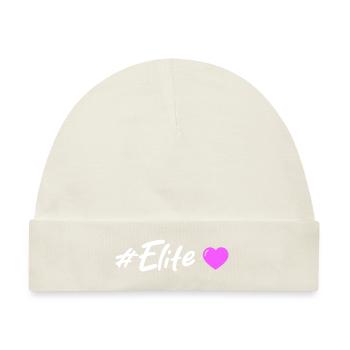Elite Herz - Baby Premium Organic Mütze - Naturweiß - Vorne