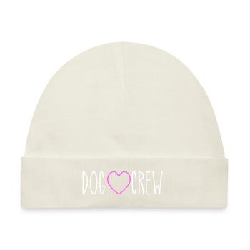 Dog Crew Herz - Baby Premium Organic Mütze - Naturweiß - Vorne