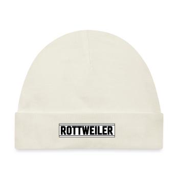 Rottweiler - Baby Premium Organic Mütze - Naturweiß - Vorne