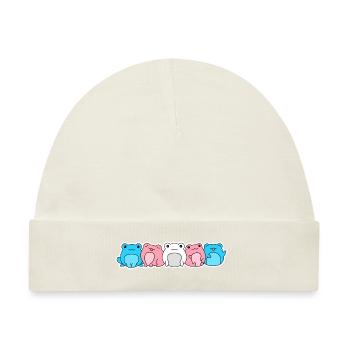 Trans-Flaggen-Frosch-Design für Trans-Menschen - Baby Premium Organic Mütze - Naturweiß - Vorne