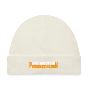 I Put The Pro In Procrastination 23 - Baby Premium Organic Mütze - Naturweiß - Vorne