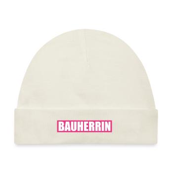 Bauherrin - Baby Premium Organic Mütze - Naturweiß - Vorne